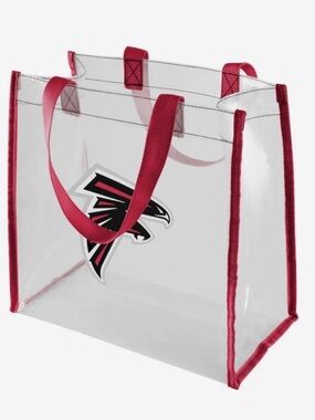 NWT FOCO Licensed Atlanta Falcons Clear Reusable Tot Bag Stadium Purse